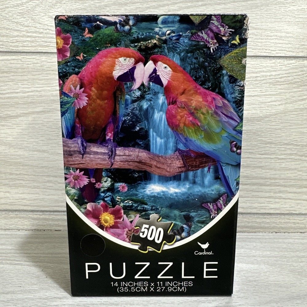 CARDINAL 500PC Puzzle 14x11" Parrots *Tiny Pieces‎ not Verified*